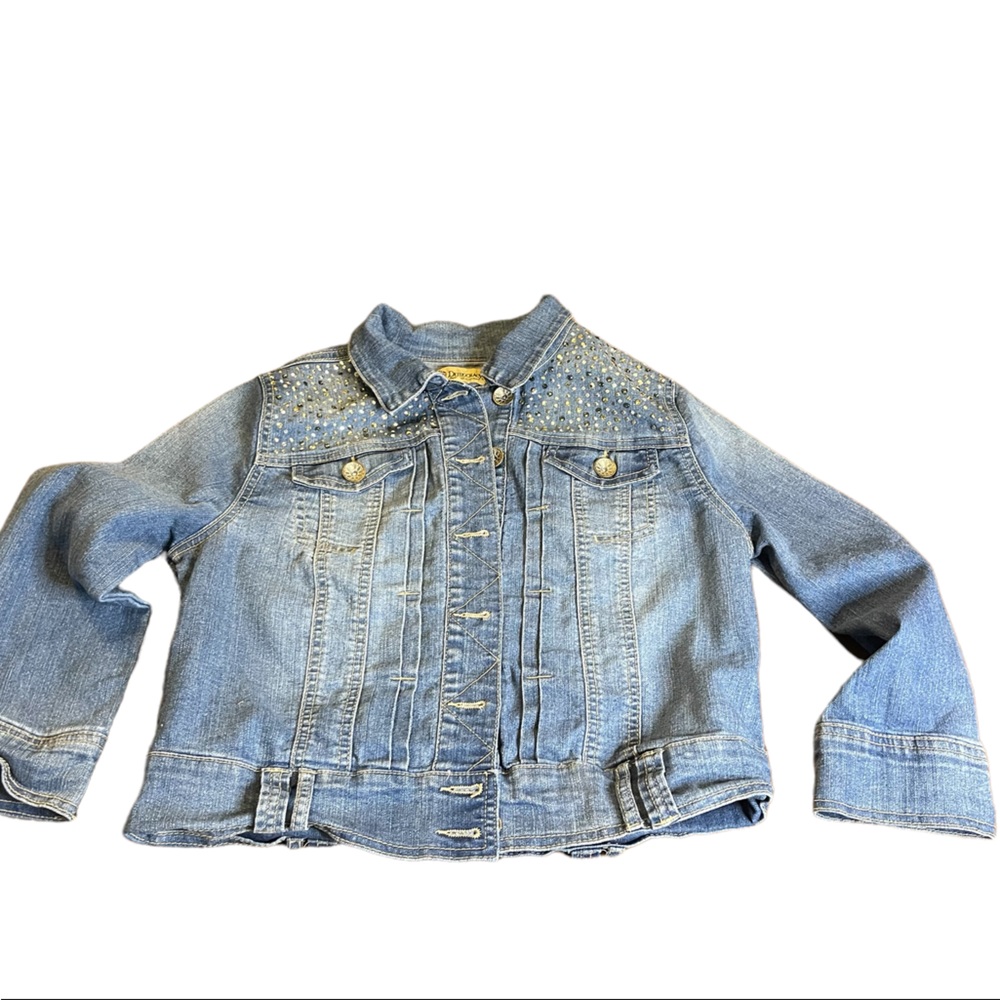 Democracy Denim jacket with rhinestones size medium